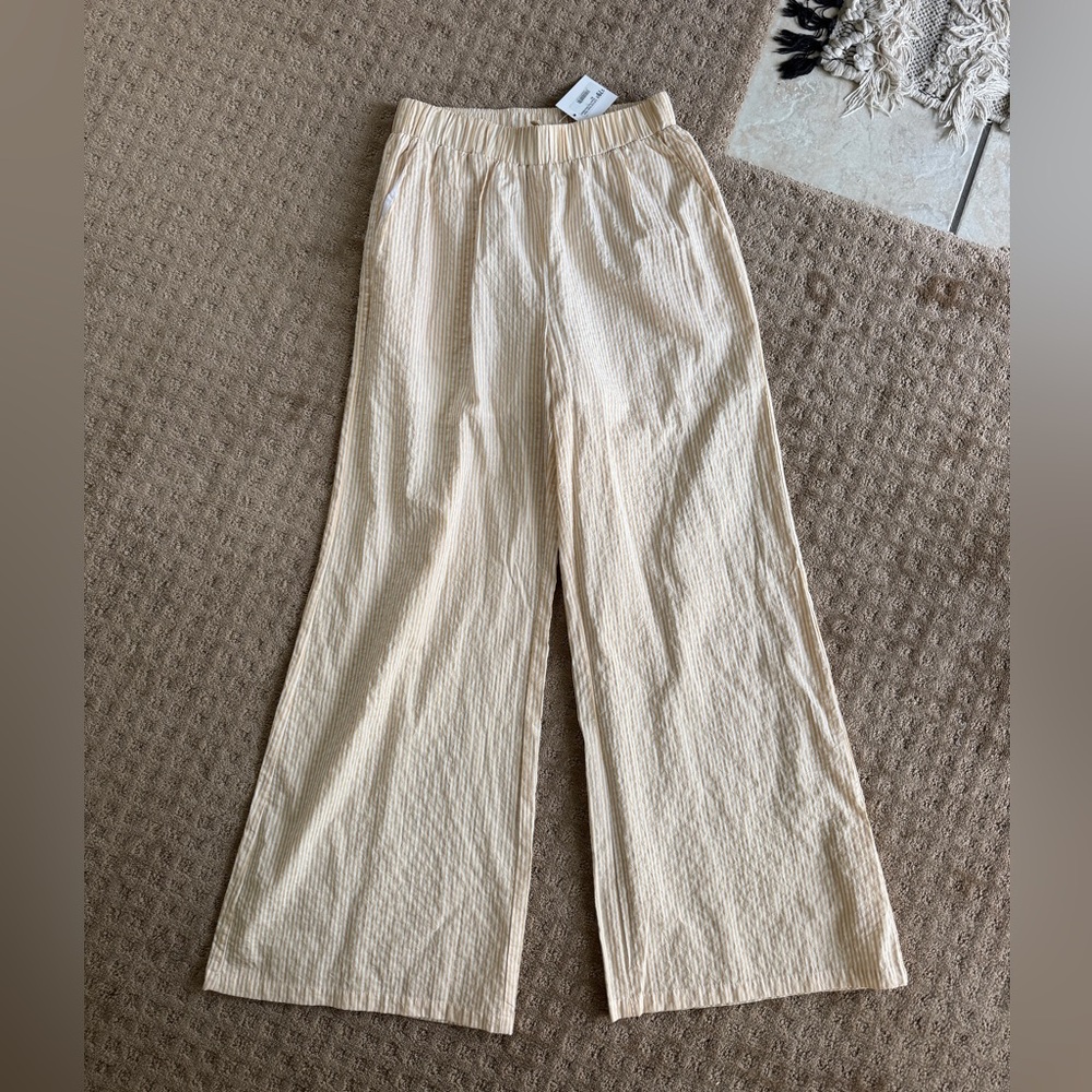 Elan Orange and White Striped Pants